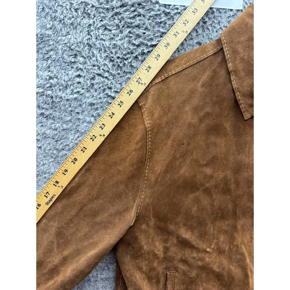 Vintage Banana Republic Genuine Suede Leather Full-Zip Jacket Brown Mens Size L